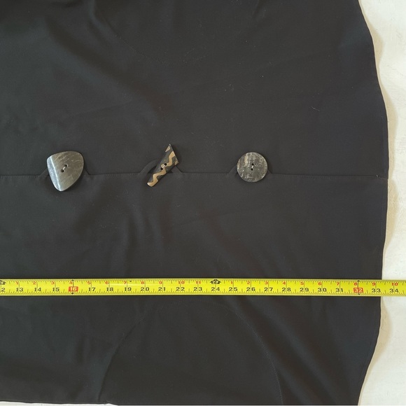 Caroline Rose Jacket Womens Lagenlook Unique Button 3/4 Sleeves Black Size 1X - Picture 7 of 9